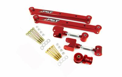 PST - Adjustable Red Boxed Rear Trailing Arm Kit